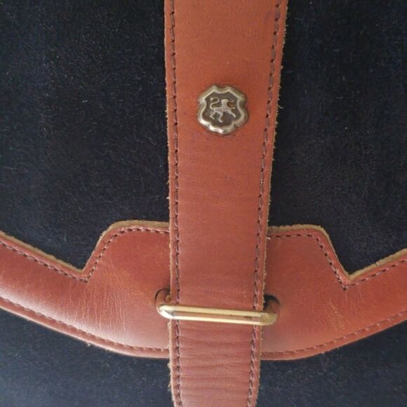 JOHN Romain Vintage Black Suede shoulder bag - Picture 3 of 6